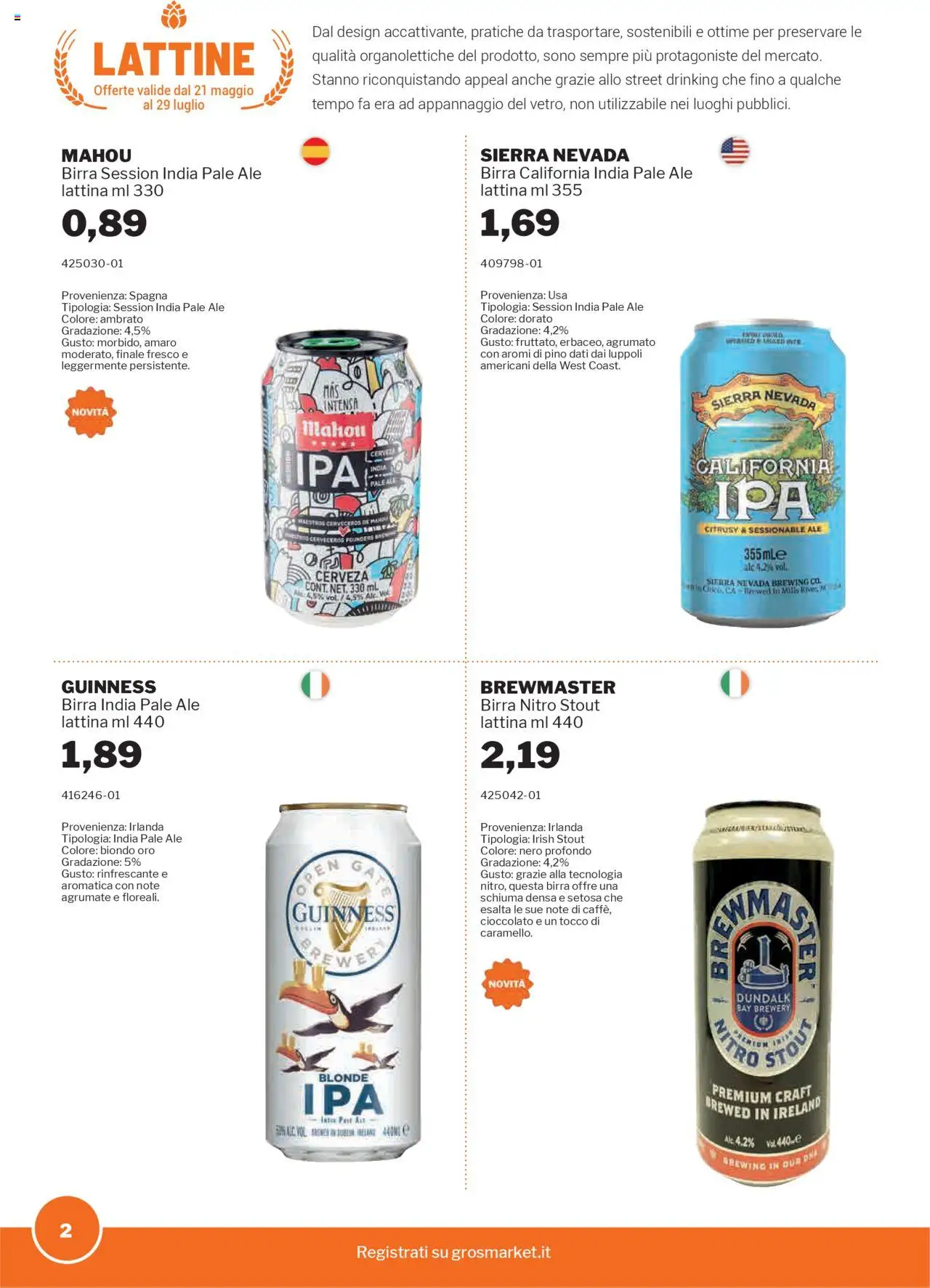 Volantino Birre Sogegross	 - pagina 2 - valido dal 21/05/2025