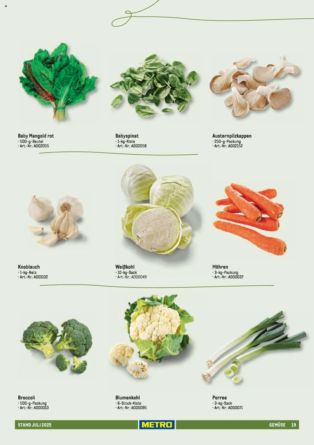 Metro - Sortimentskatalog Lieferservice - Seite 19 - gültig ab 31.07.2025