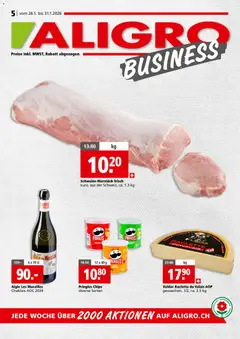 Vorschau Aligro Aktionen Businesskunden - Schlieren, Gossau SG, Frauenfeld, Rapperswil-Jona, Sargans, Bern, Brüttisellen, Pratteln, Emmen, Spreitenbach gültig ab 26.01.2026