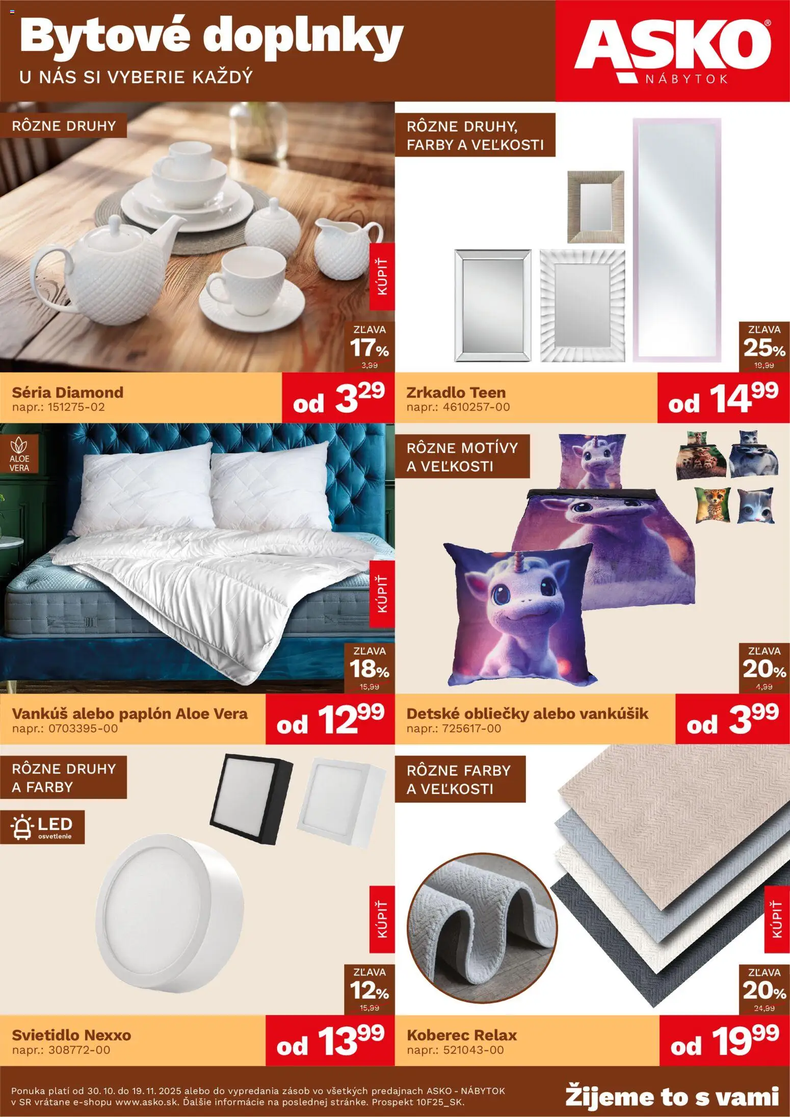 ASKO nábytok Bytové doplnky za skvelé ceny - strana 1- platný od 30.10.2025