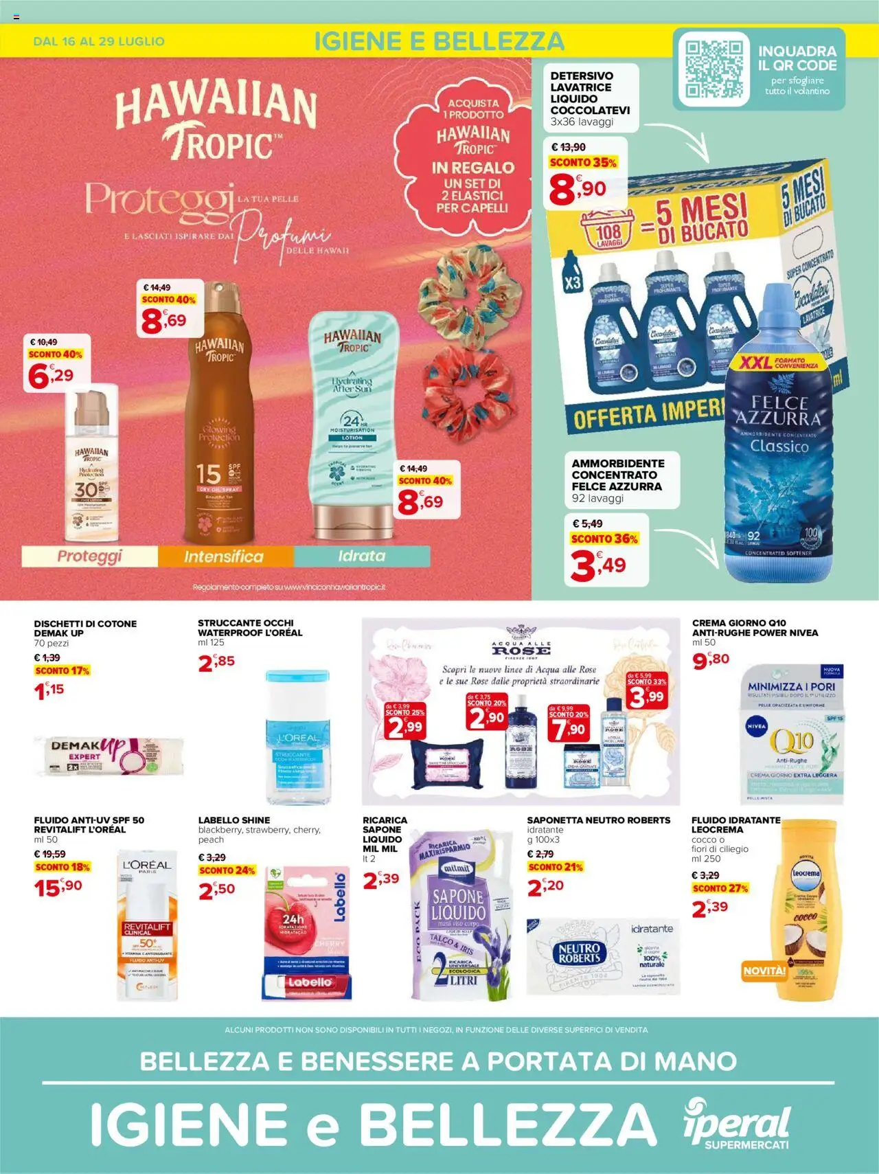 Iperal Igiene e Bellezza catalogo - pagina 1 - valido dal 16/07/2025