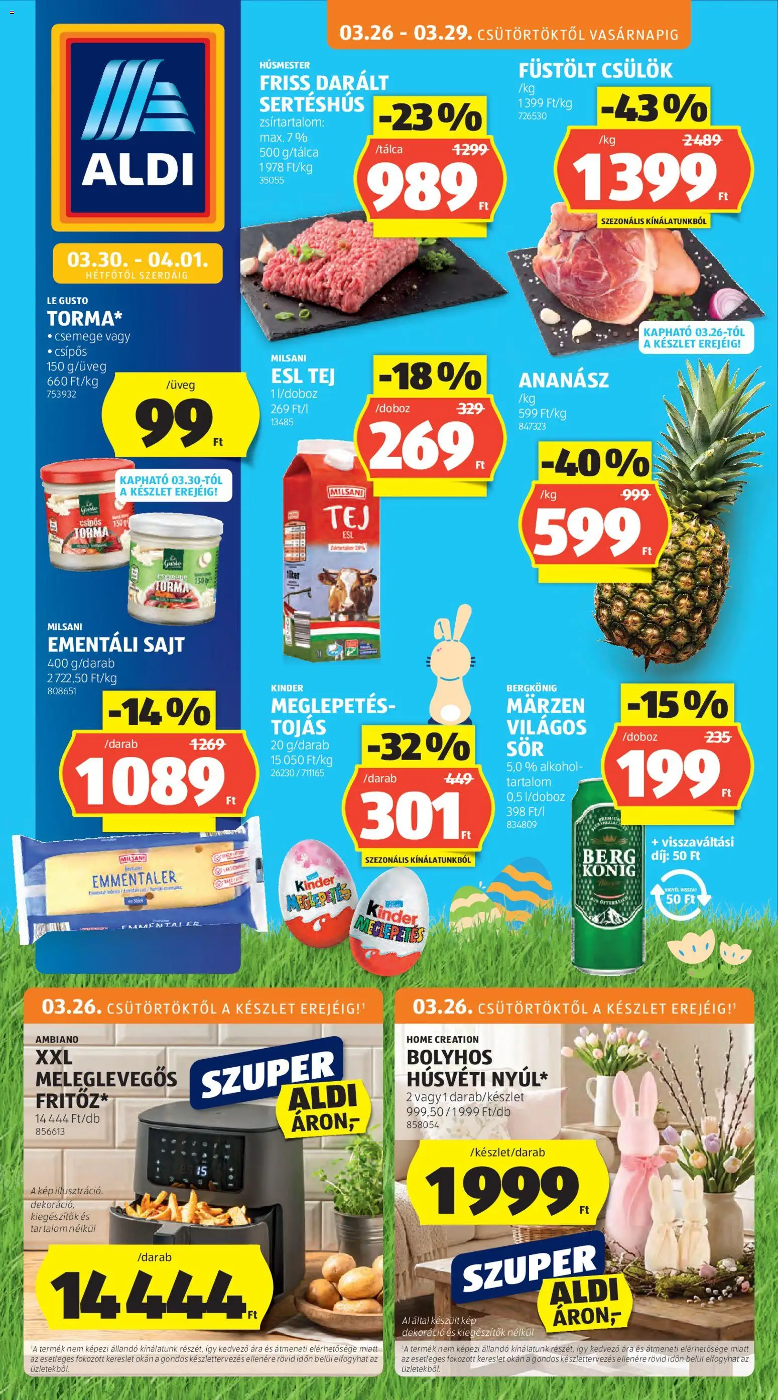 Aldi akciós újság - 1oldal - érvényes 2026.03.26.-tól
