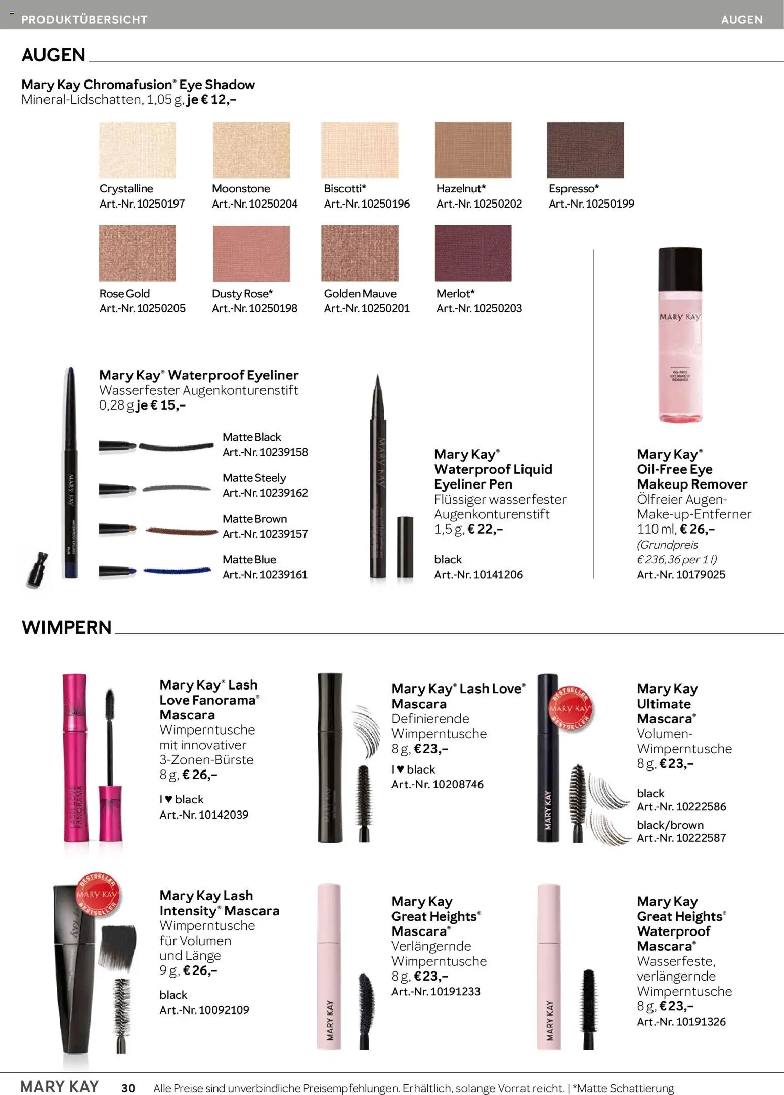 Mary Kay Katalog - Seite 30 - gültig ab 15.04.2026