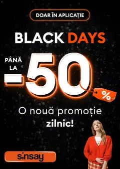 Sinsay Black Friday valabil de la 21.11.2025