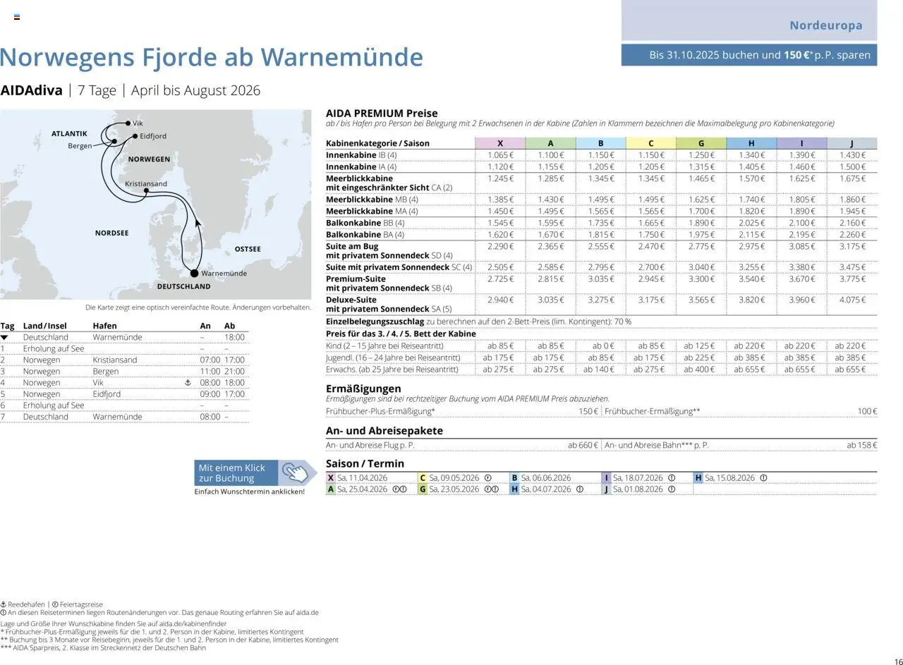 Aida Sommer 2026 - Seite 16 - gültig ab 01.03.2026