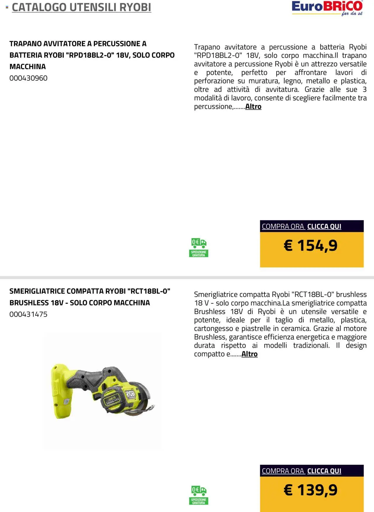 Eurobrico Utensili Ryobi catalogo - pagina 66 - valido dal 23/07/2025
