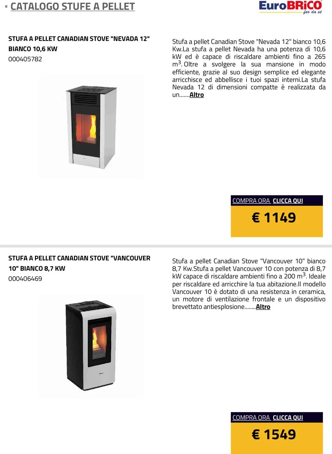 Eurobrico Stufe a Pellet catalogo - pagina 28 - valido dal 23/07/2025