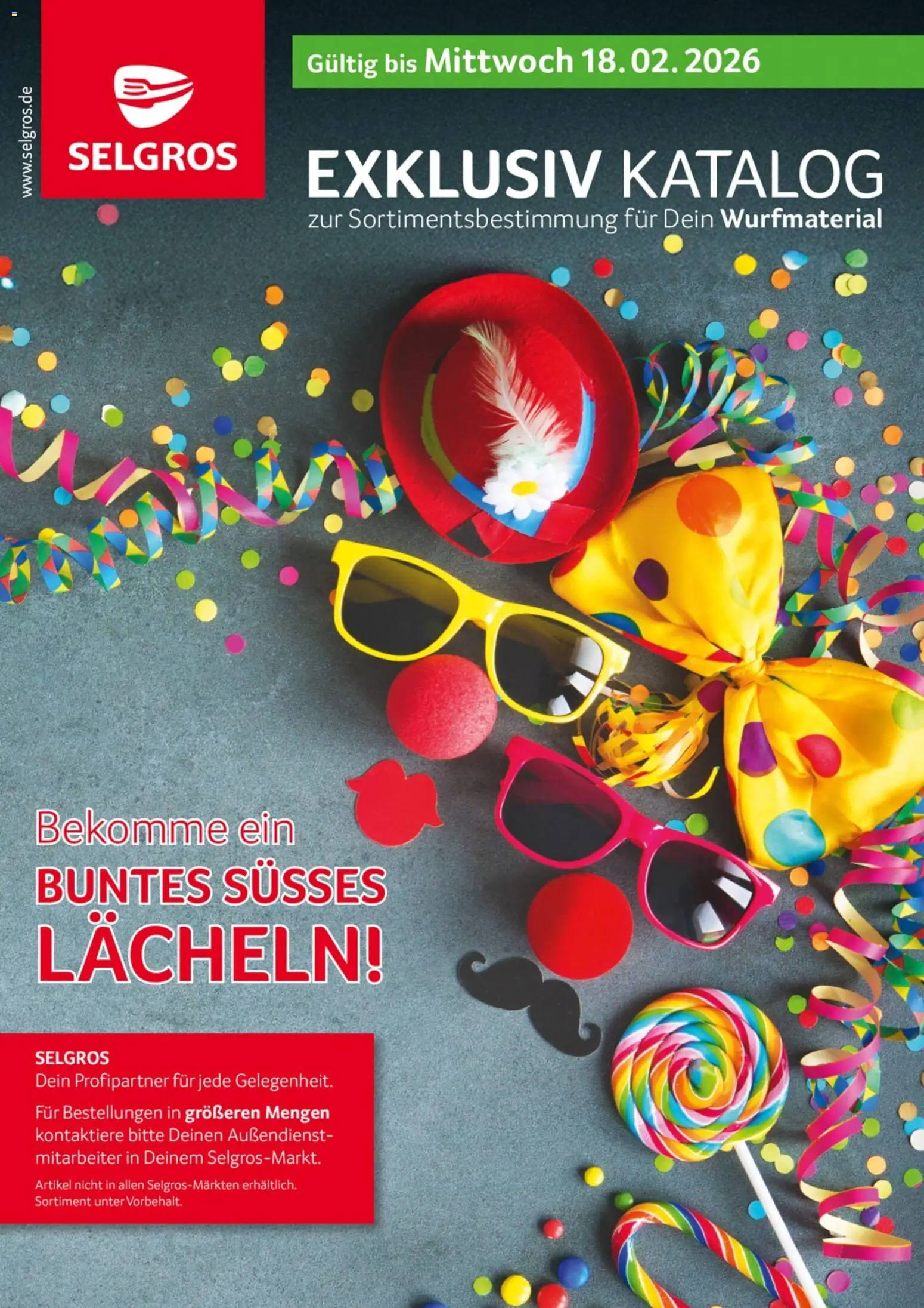 Selgros Karnevalssortiment - Seite 1 - gültig ab 01.11.2025