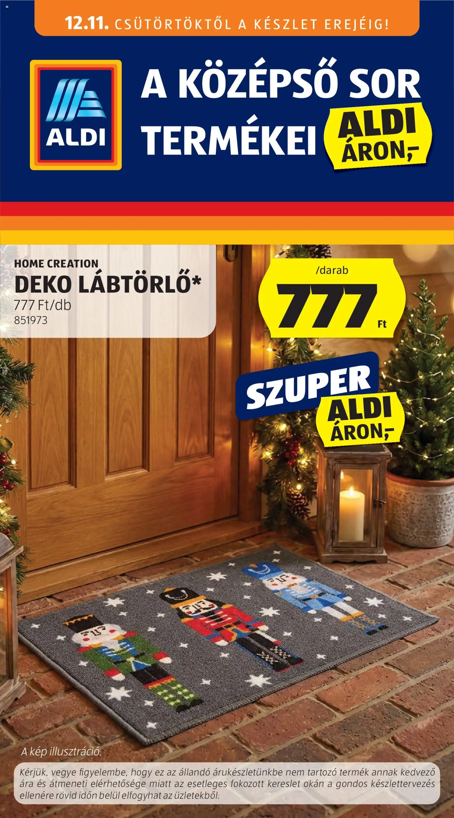 Aldi - Középső sor termékei - 1oldal - érvényes 2025.12.11.-tól