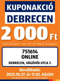 Előnézet Aldi Kupón Akció | Debrecen érvényes 2025.10.27.-tól