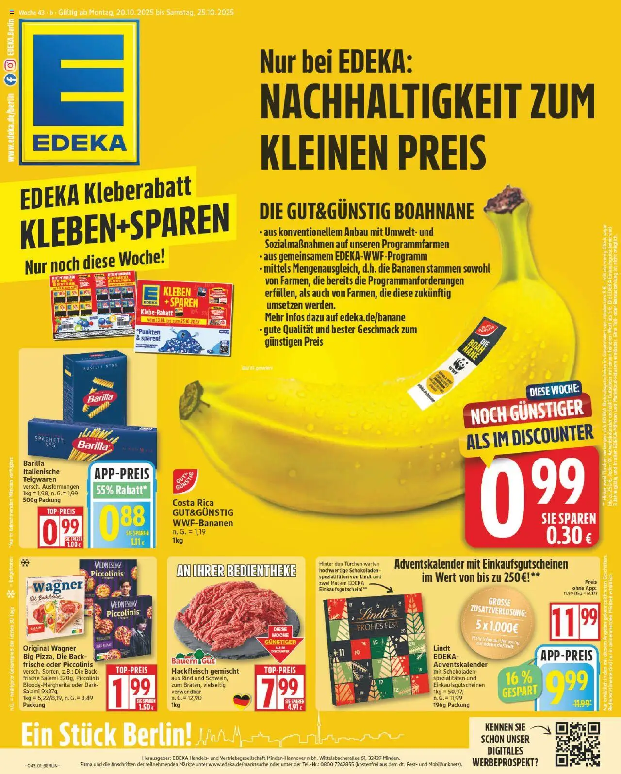 Edeka Prospekt 	 - Seite 1 - gültig ab 20.10.2025