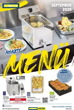 Vorschau Metro Monats-Menü gültig ab 01.09.2025