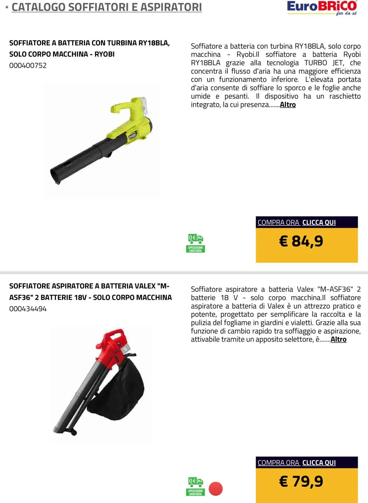 Eurobrico Soffiatori e Aspiratori catalogo - pagina 10 - valido dal 23/07/2025