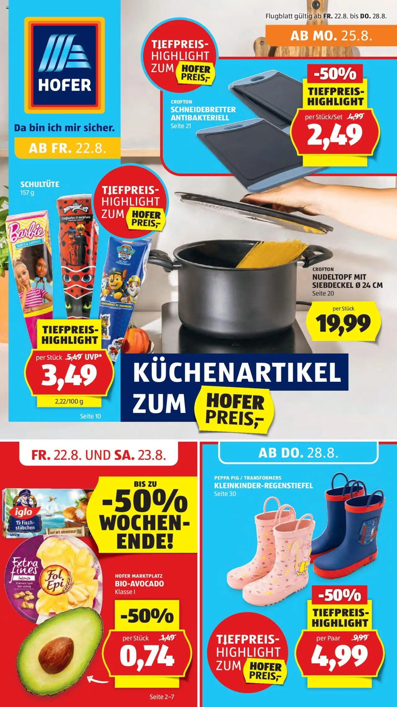 Hofer Flugblatt - Seite 1- gültig ab 22.08.2025