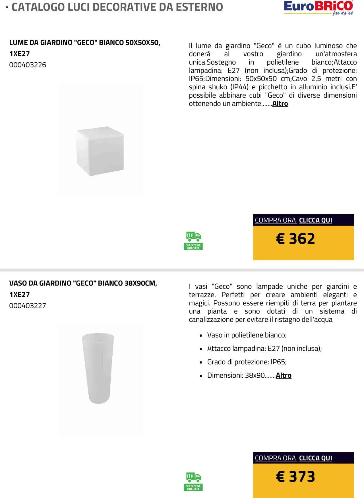Eurobrico Luci Decorative da Esterno catalogo - pagina 11 - valido dal 23/07/2025