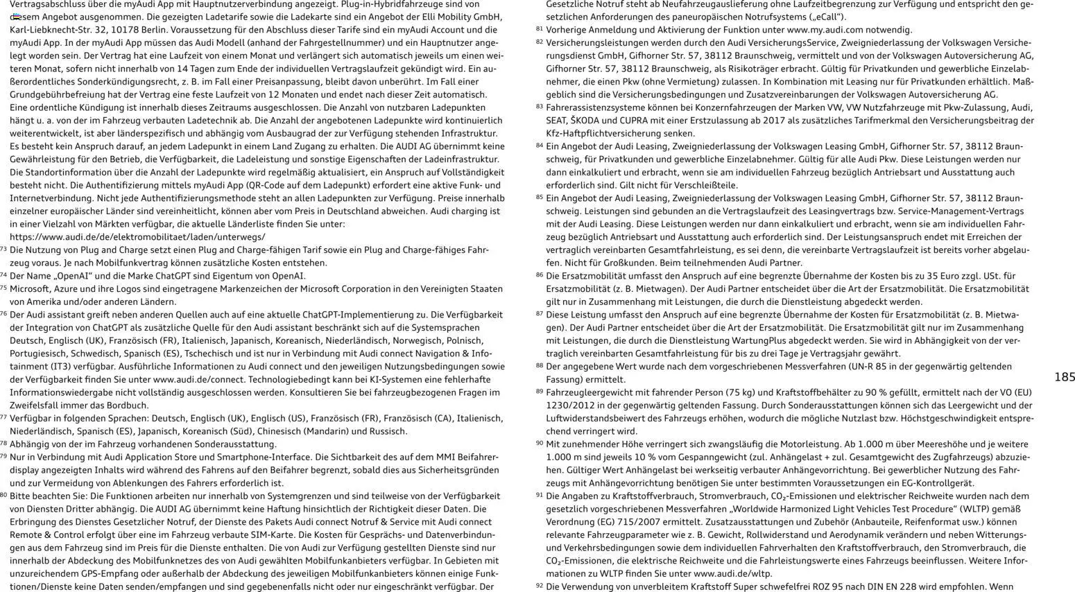 Audi A5 - Seite 185 - gültig ab 28.10.2025