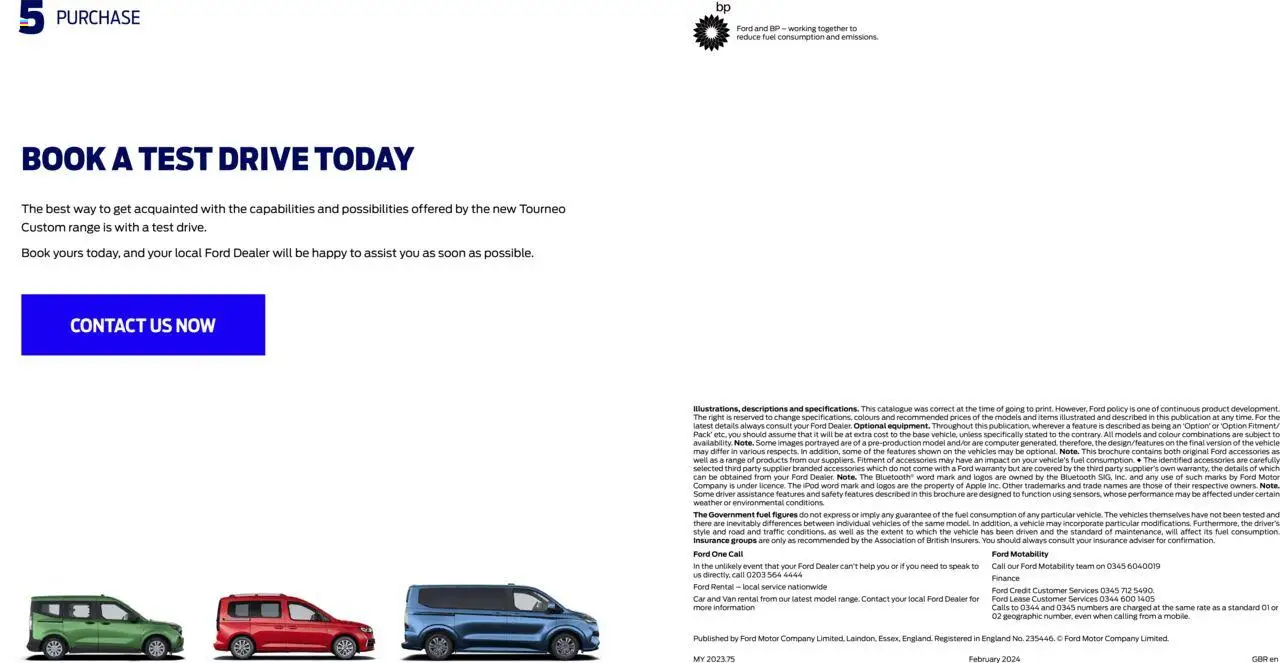 Ford - All-New Ford Tourneo Custom - page 40- valid from 01/02/2024