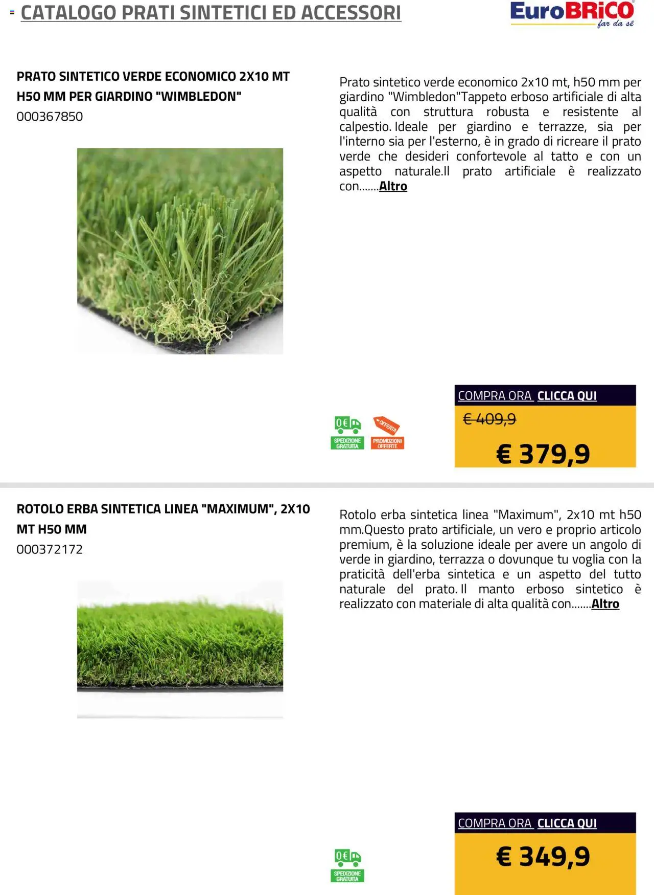 Eurobrico Prati sintetici ed Accessori catalogo - pagina 2 - valido dal 23/07/2025