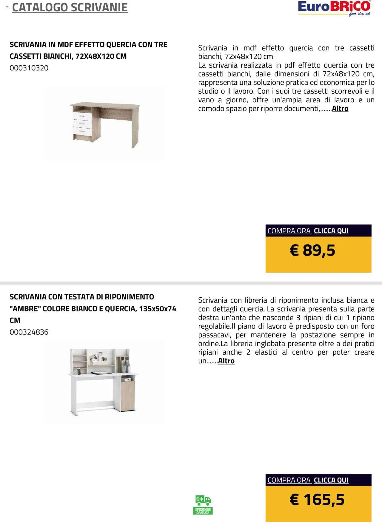 Eurobrico Scrivanie catalogo - pagina 2 - valido dal 23/07/2025