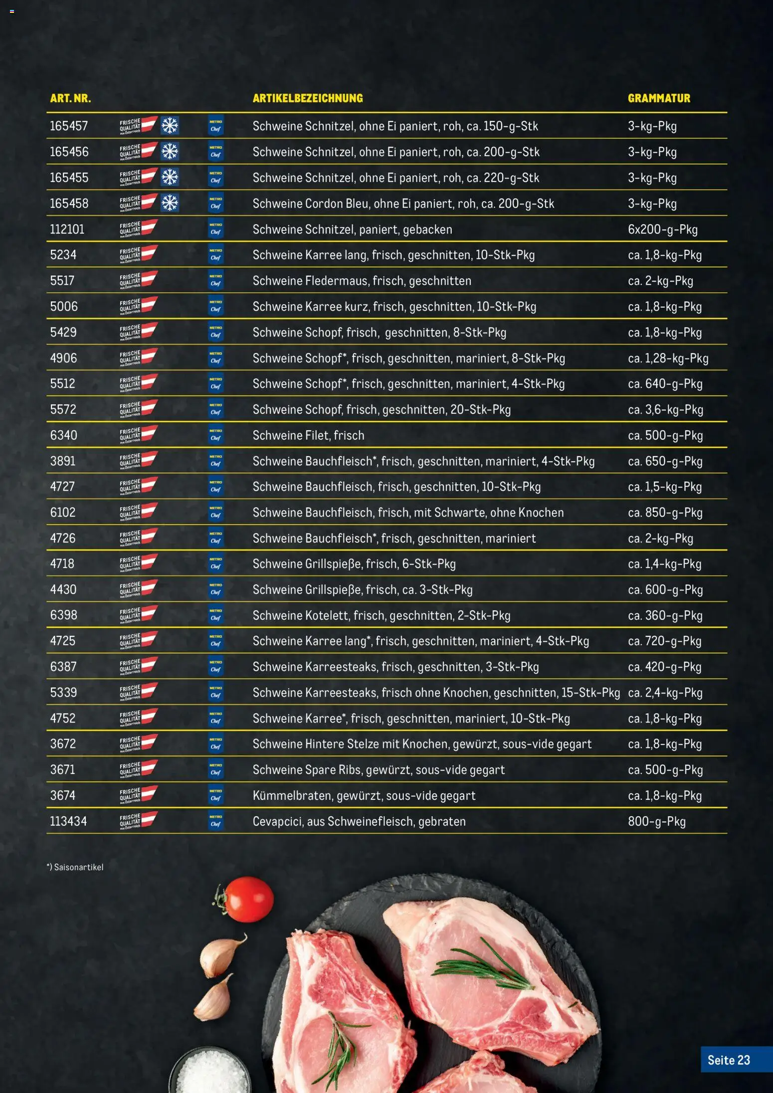Metro Fleischkatalog - page 23- valid from 20.02.2026