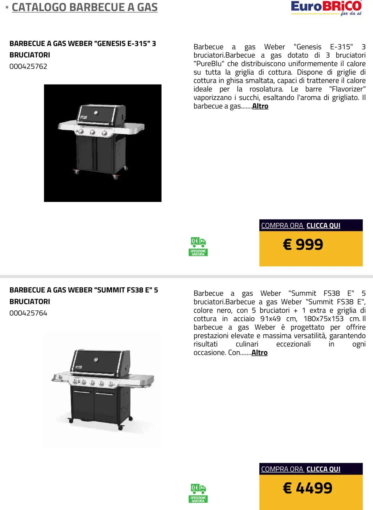 Eurobrico Barbecue a Gas catalogo - pagina 40 - valido dal 23/07/2025