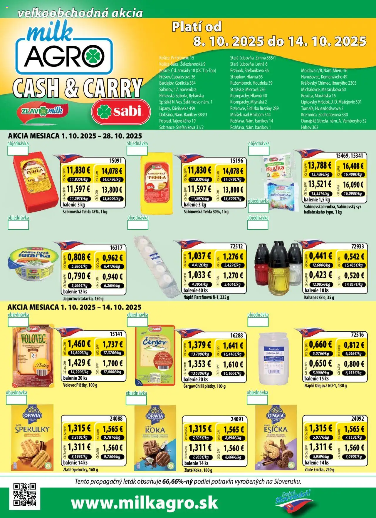 Milk Agro Cash & Carry - strana 1- platný od 08.10.2025