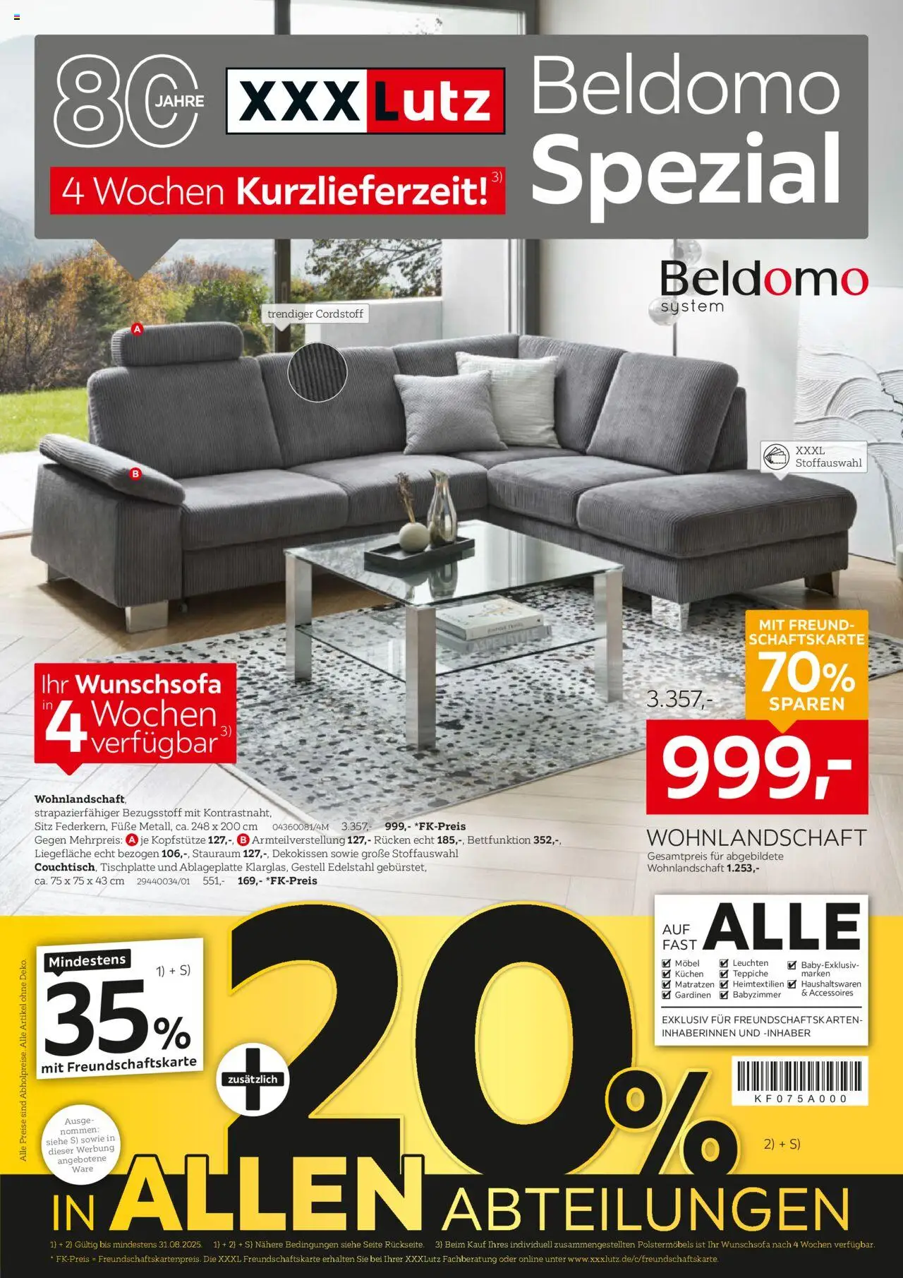 XXXL Lutz Beldomo Spezial - Seite 1 - gültig ab 18.08.2025