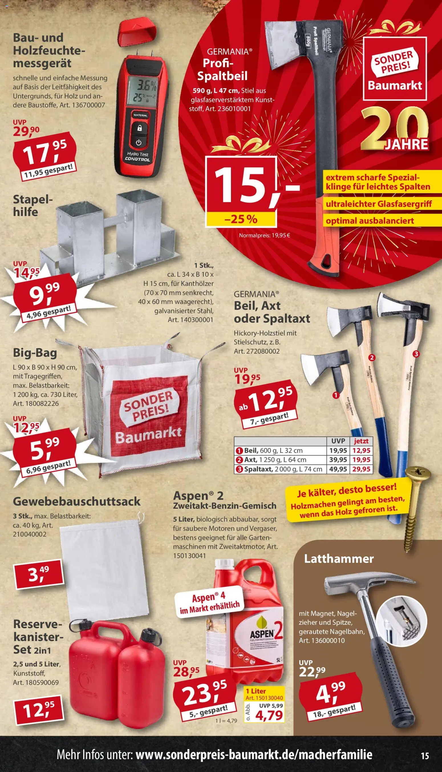 Sonderpreis Baumarkt Prospekt 	 - Seite 15 - gültig ab 06.12.2025