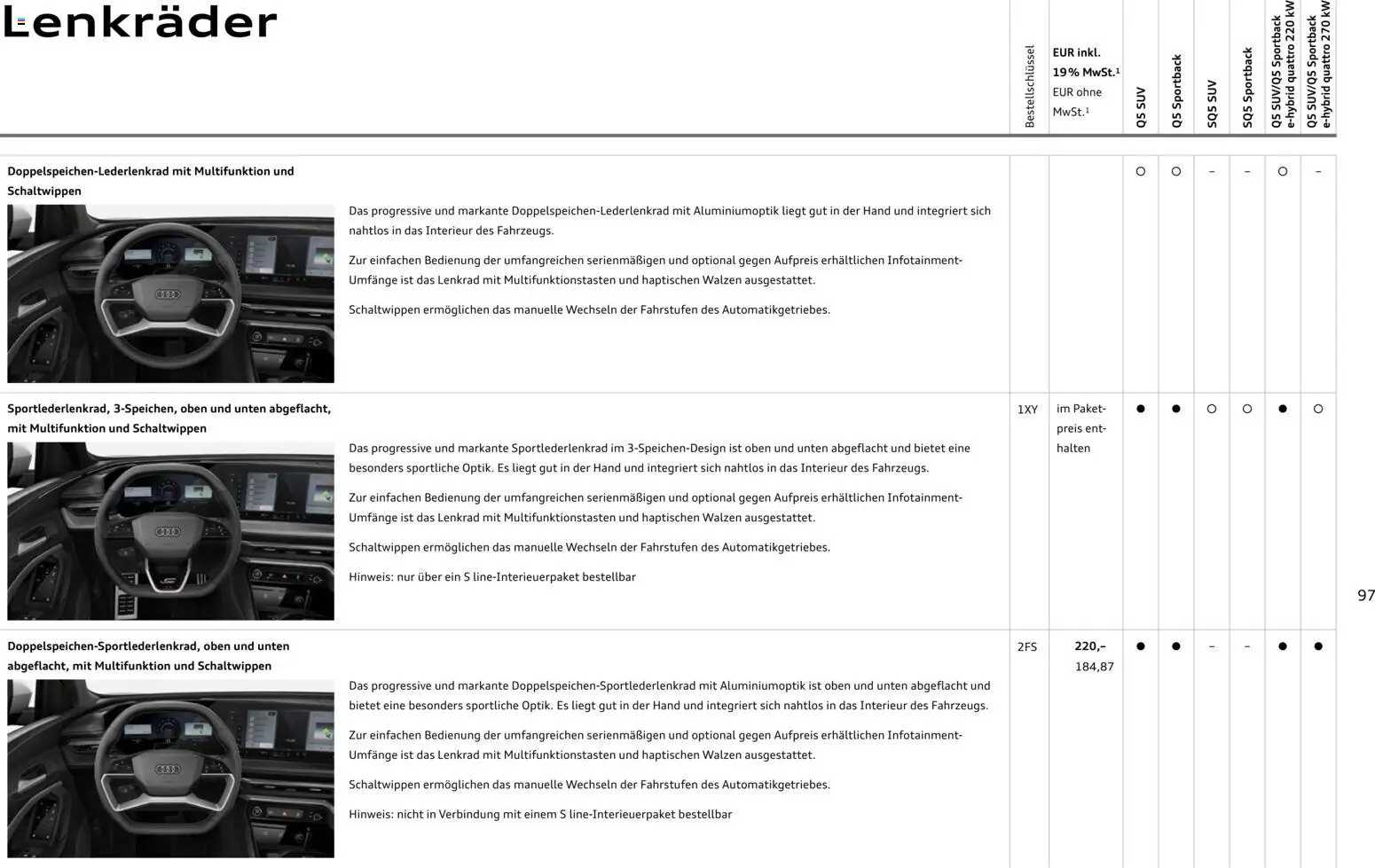 Audi Q5 - Seite 97 - gültig ab 28.10.2025