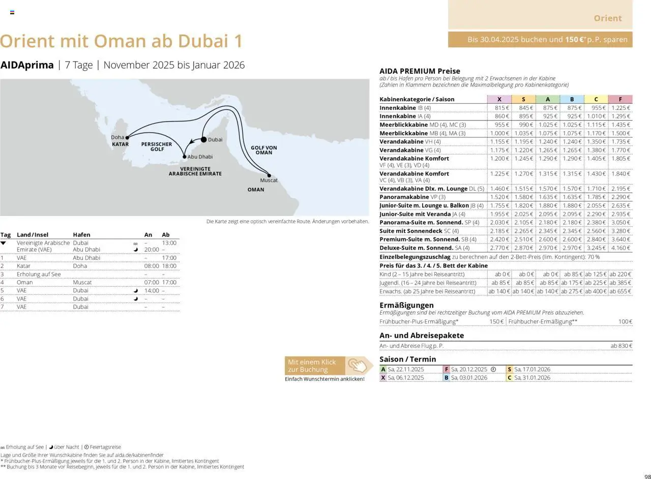 Aida Prospekt Winter 2025/26 - Seite 98 - gültig ab 01.10.2025