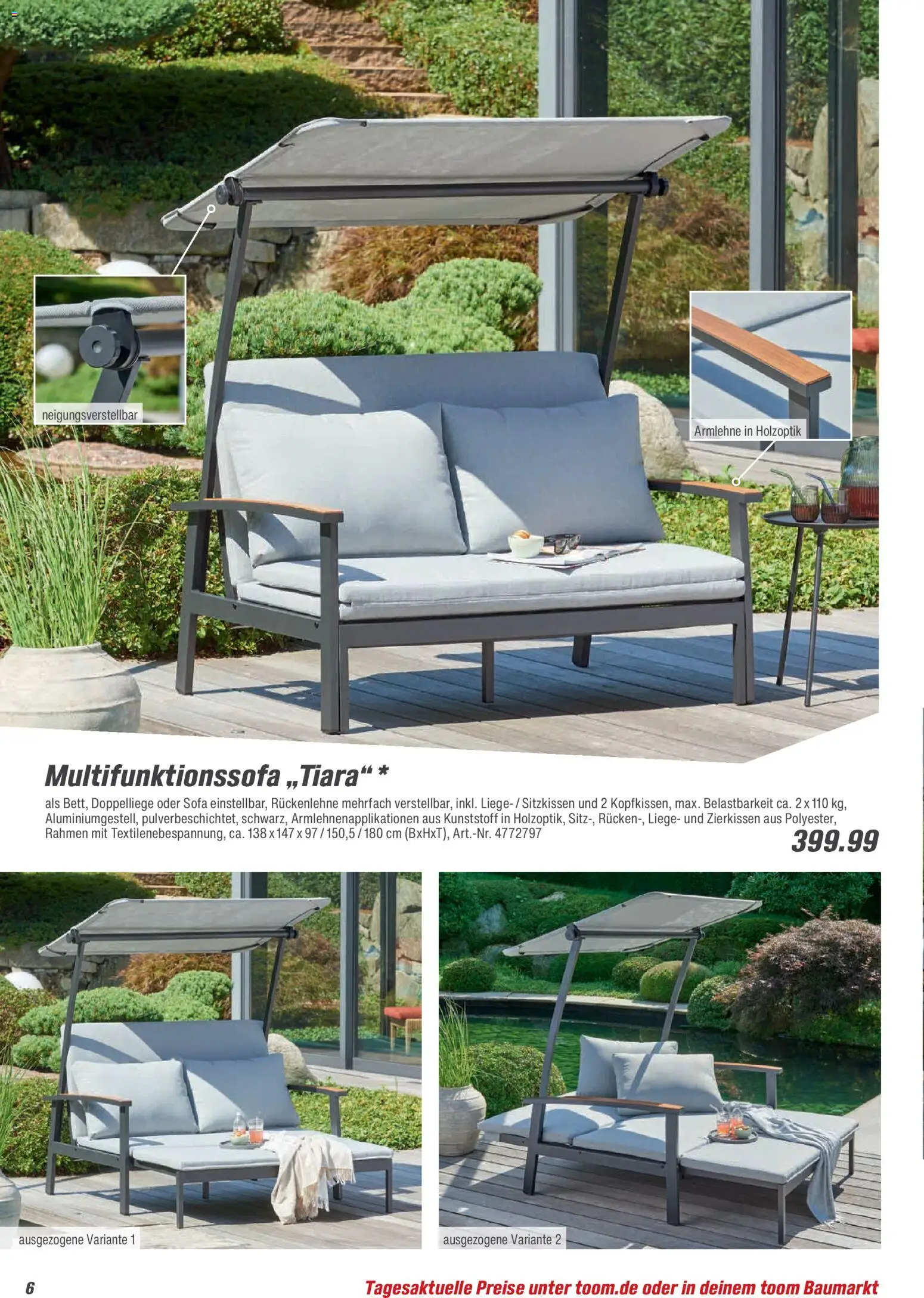 Toom Baumarkt  Gartenmöbel & Solar-Leuchten 2026 - Seite 6 - gültig ab 01.01.2026