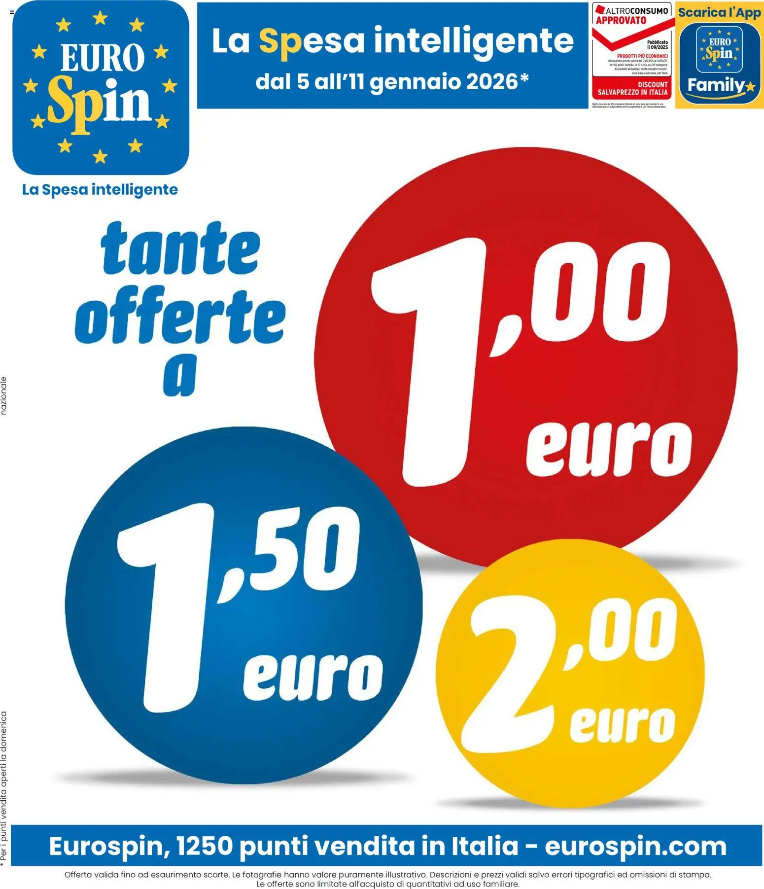 Volantino Eurospin	 - pagina 1 - valido dal 05/01/2026