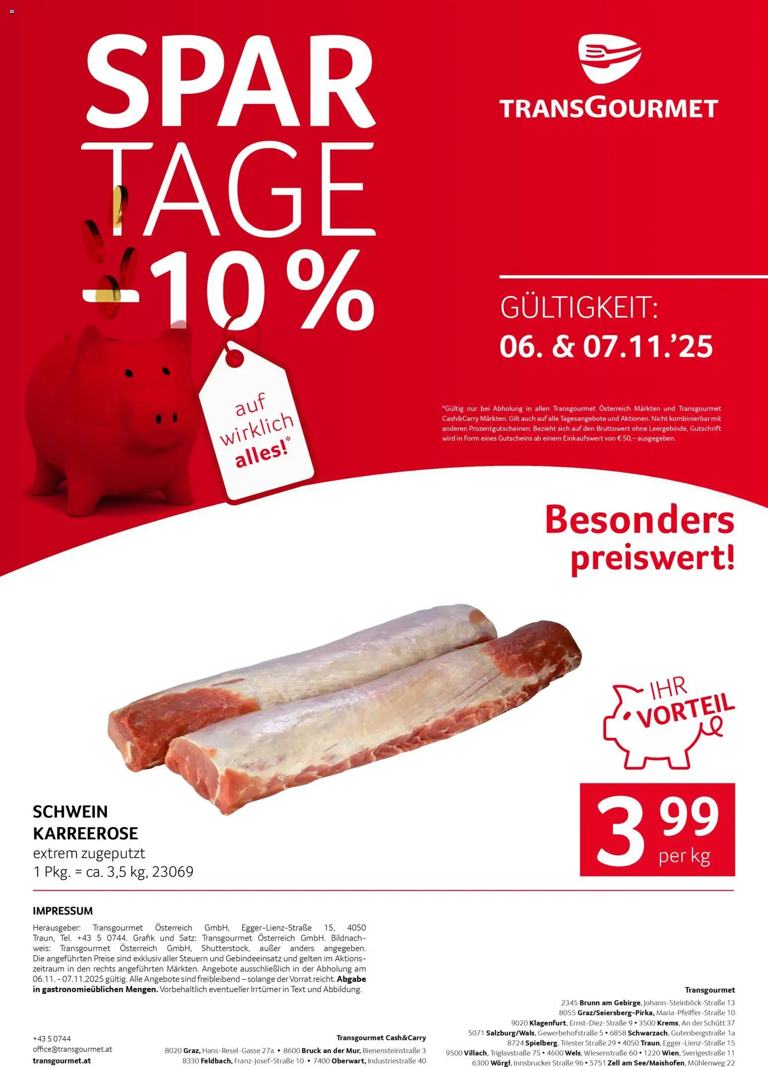 Transgourmet Spartage - Seite 1- gültig ab 06.11.2025