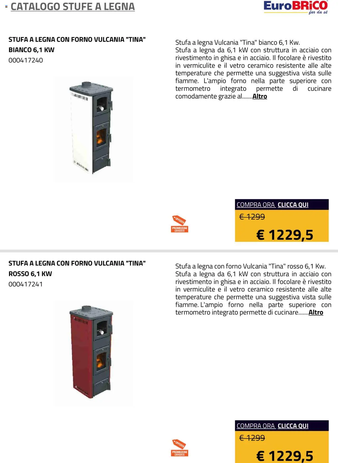 Eurobrico Stufe a Legna catalogo - pagina 27 - valido dal 23/07/2025