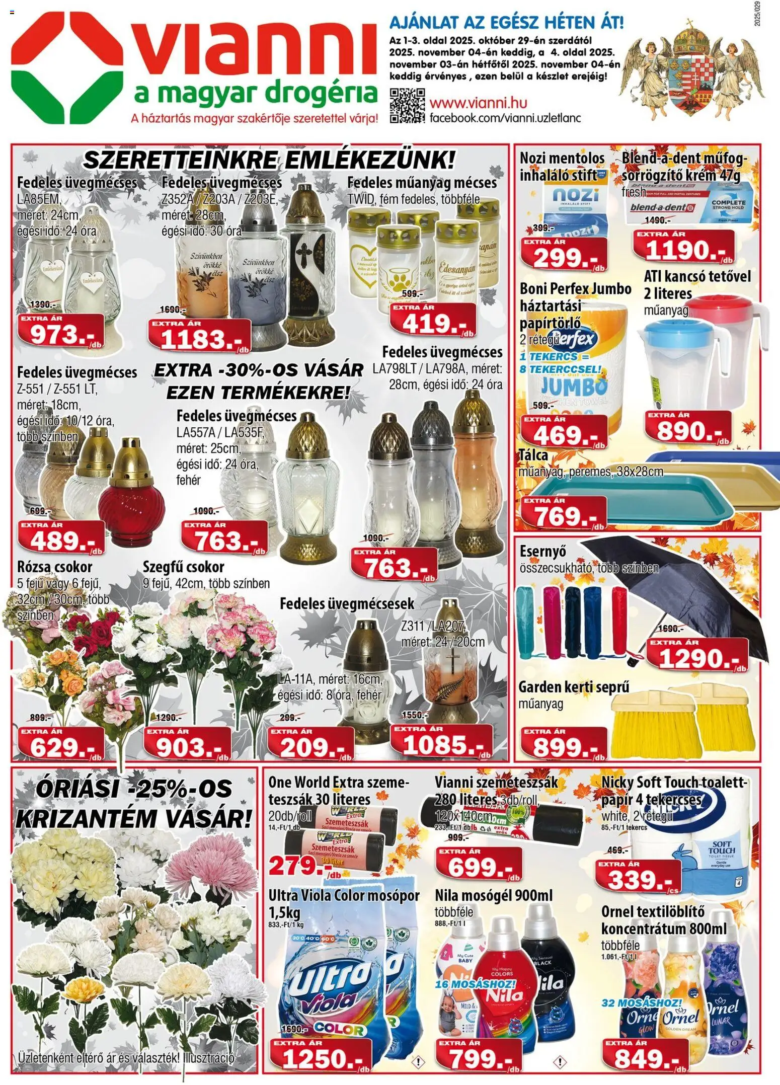 Vianni Akciós újság - 1oldal - érvényes 2025.10.29.-tól