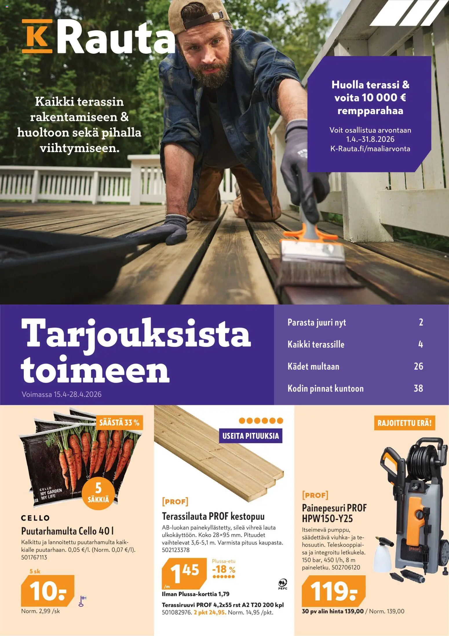 K-Rauta tarjoukset - sivu 1- voimassa alkaen 15/04/2026