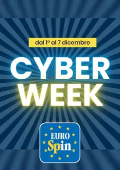 Anteprima Eurospin Cyber Week catalogo valida dal 01/12/2025