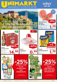 Vorschau Unimarkt Niederösterreich gültig ab 16.07.2025