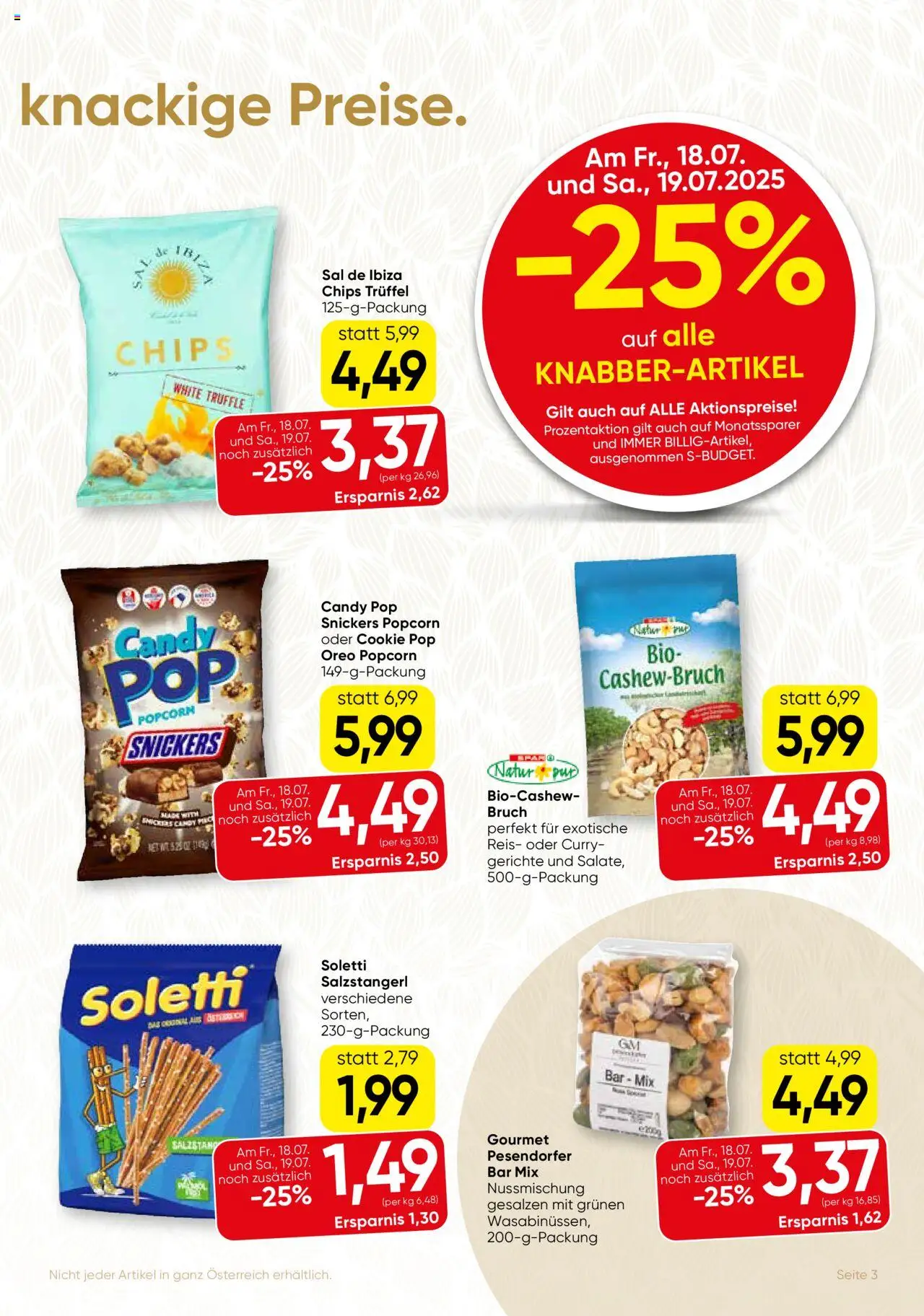SPAR Gourmet Flugblatt - Seite 3- gültig ab 17.07.2025