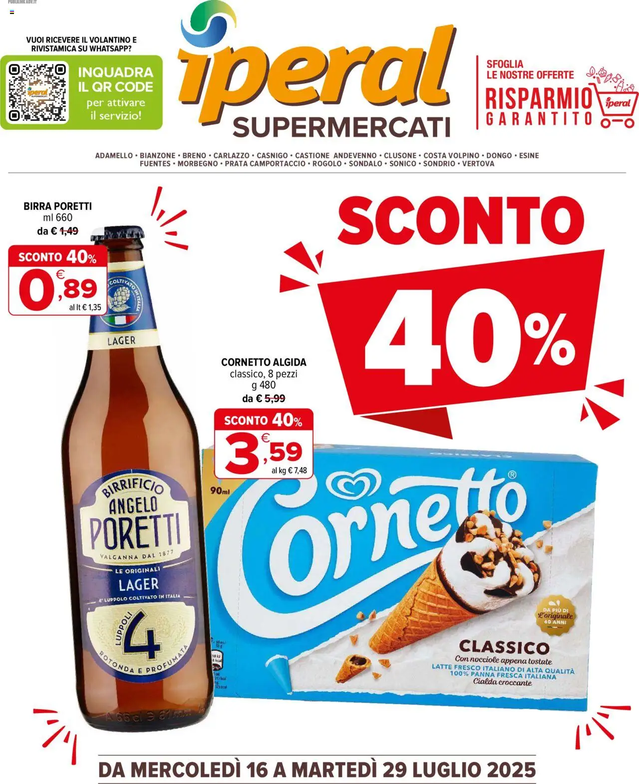 Volantino Iperal	 - pagina 1 - valido dal 16/07/2025