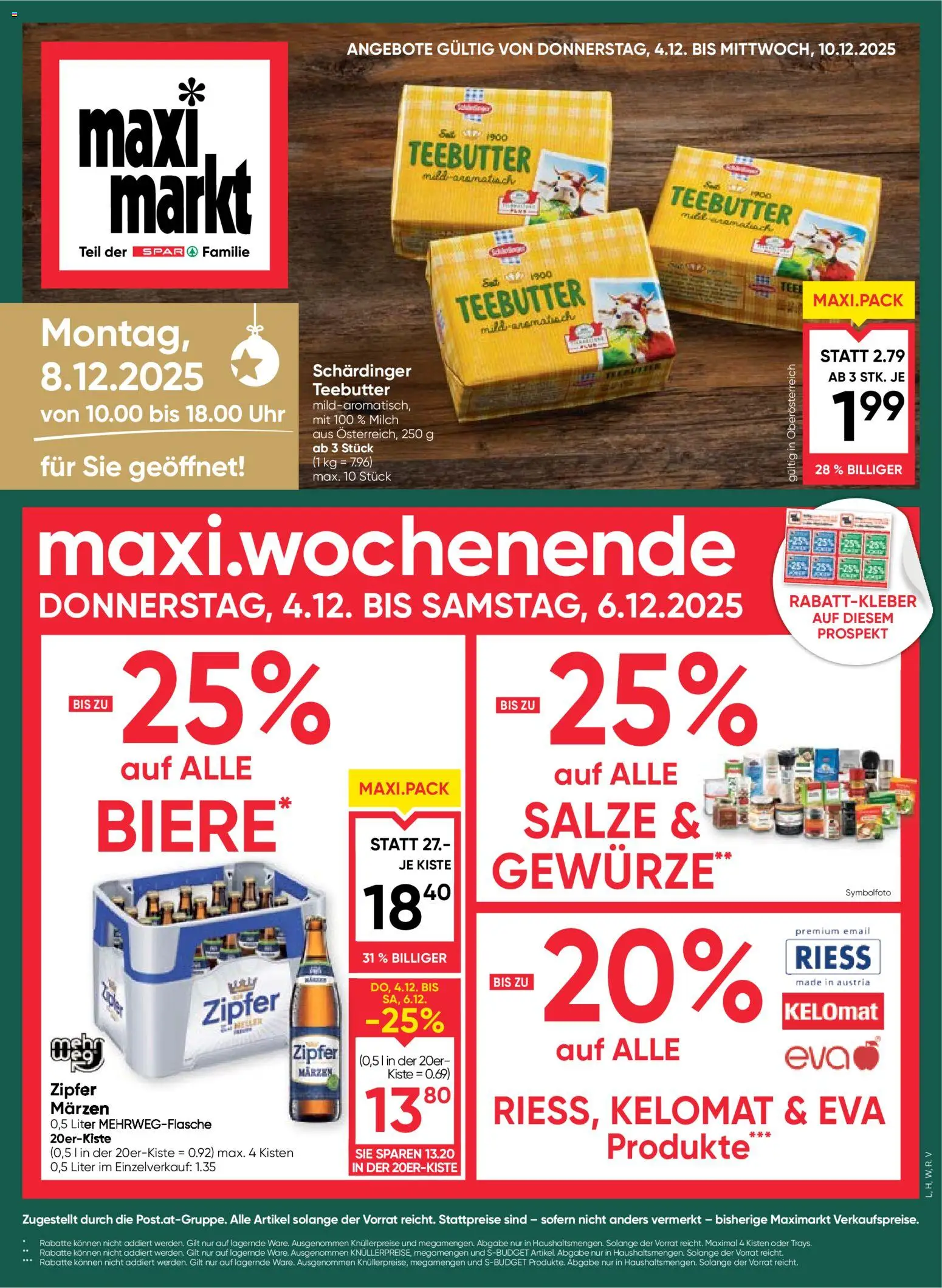 Maximarkt Flugblatt - Seite 1- gültig ab 04.12.2025