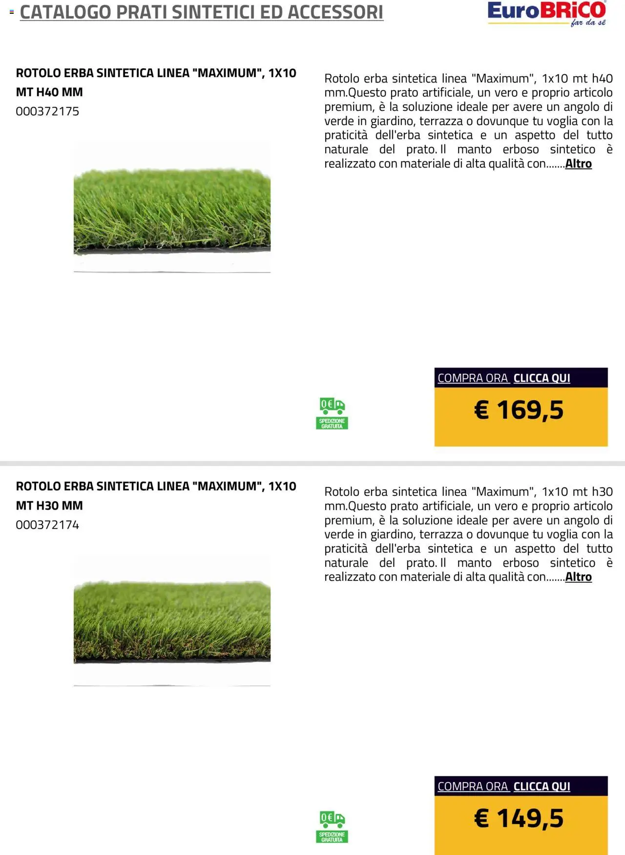 Eurobrico Prati sintetici ed Accessori catalogo - pagina 8 - valido dal 23/07/2025