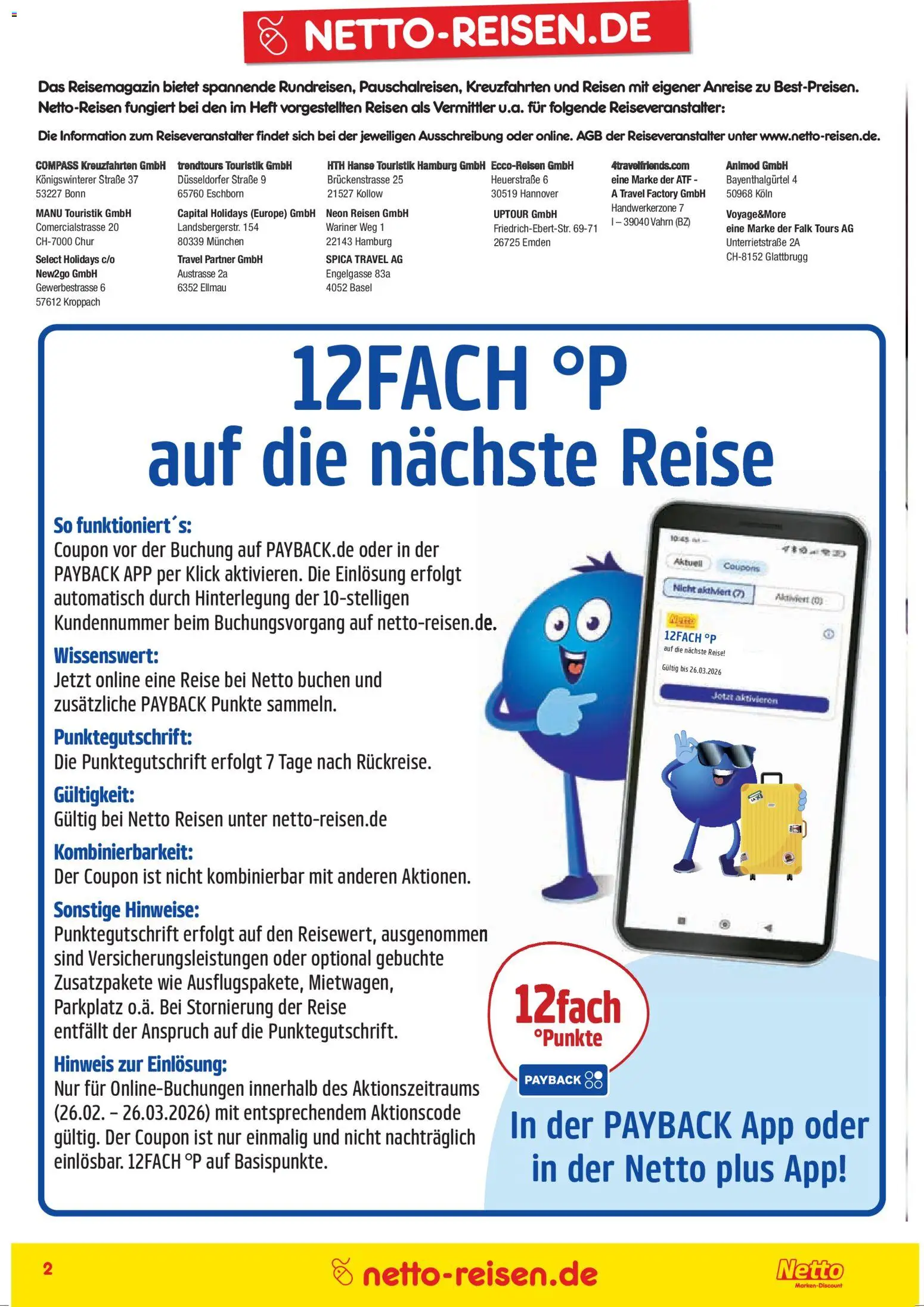 Netto Reisen Prospekt 	 - Seite 2 - gültig ab 26.02.2026