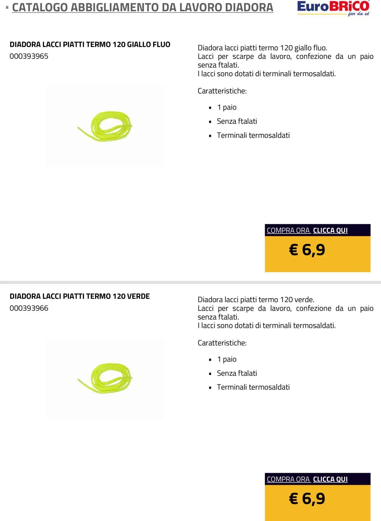 Eurobrico Abbigliamento da Lavoro Diadora catalogo - pagina 6 - valido dal 23/07/2025