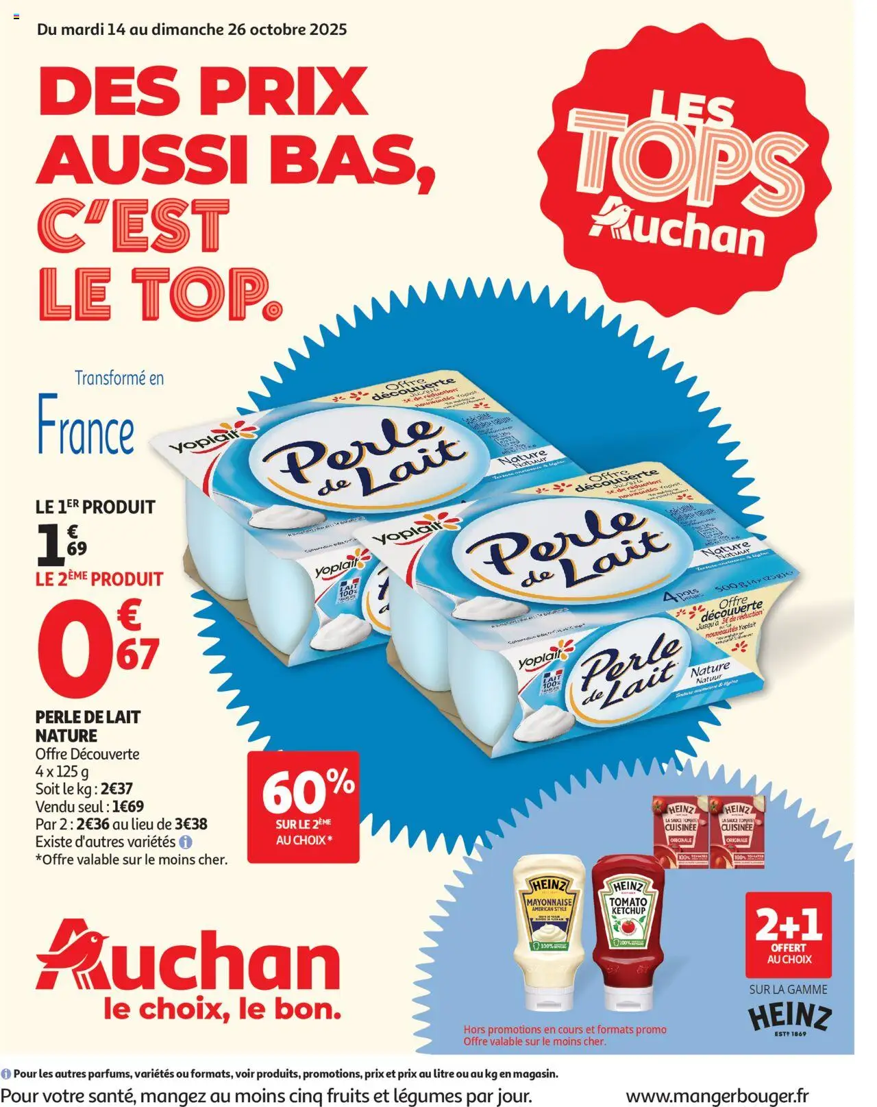 Auchan - Des prix aussi bas, c'est le top - pagina 1- geldig vanaf 14/10/2025