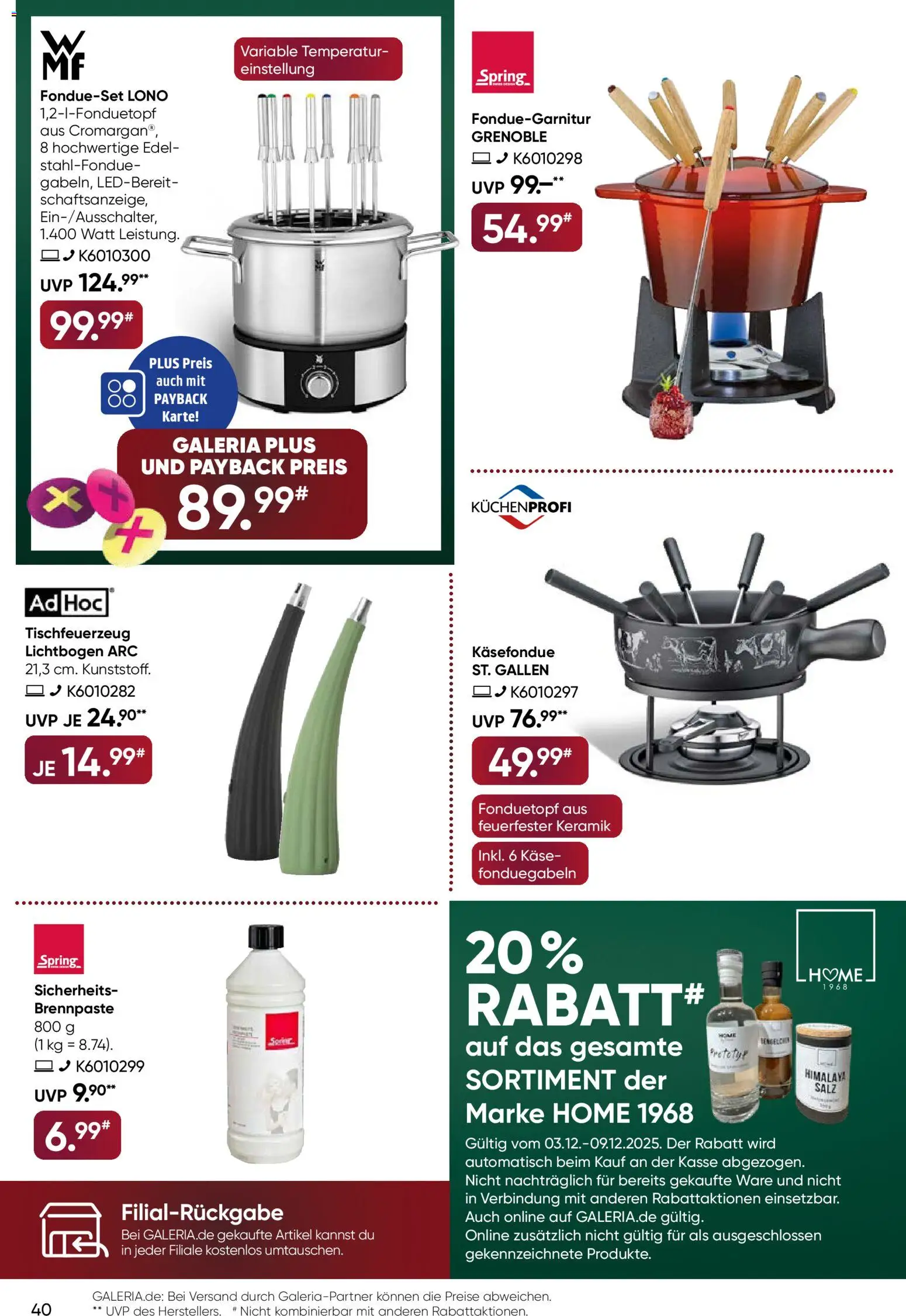 Galeria Karstadt Kaufhof Prospekt 	 - Seite 40 - gültig ab 03.12.2025