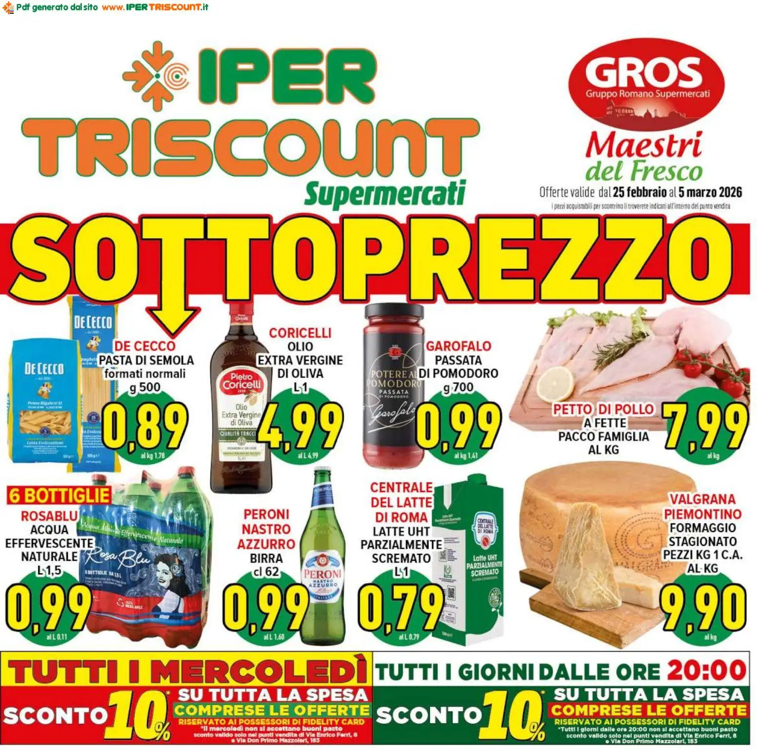 Volantino Ipertriscount	 - pagina 1 - valido dal 25/02/2026