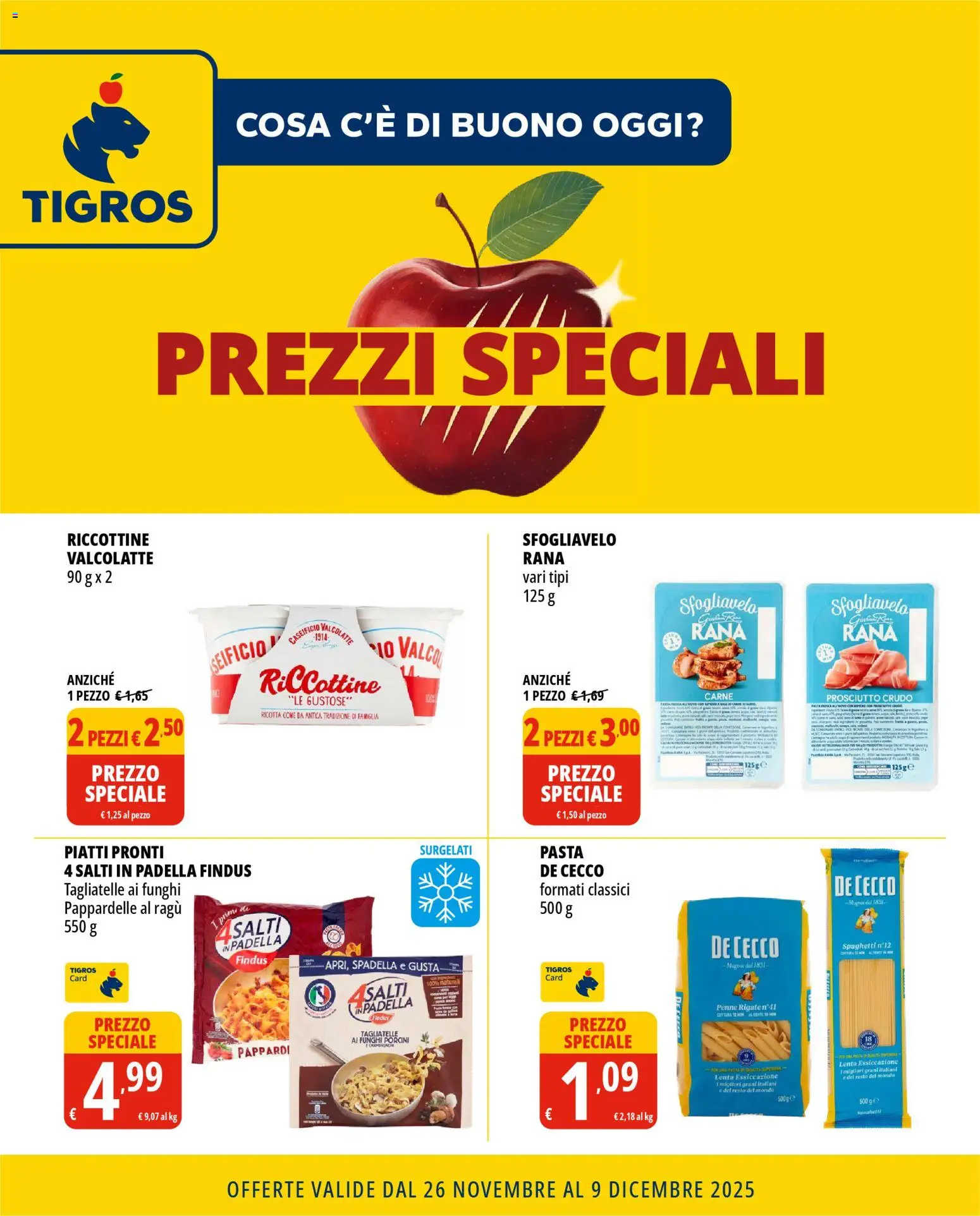 Tigros Prezzi Speciali catalogo - pagina 1 - valido dal 26/11/2025