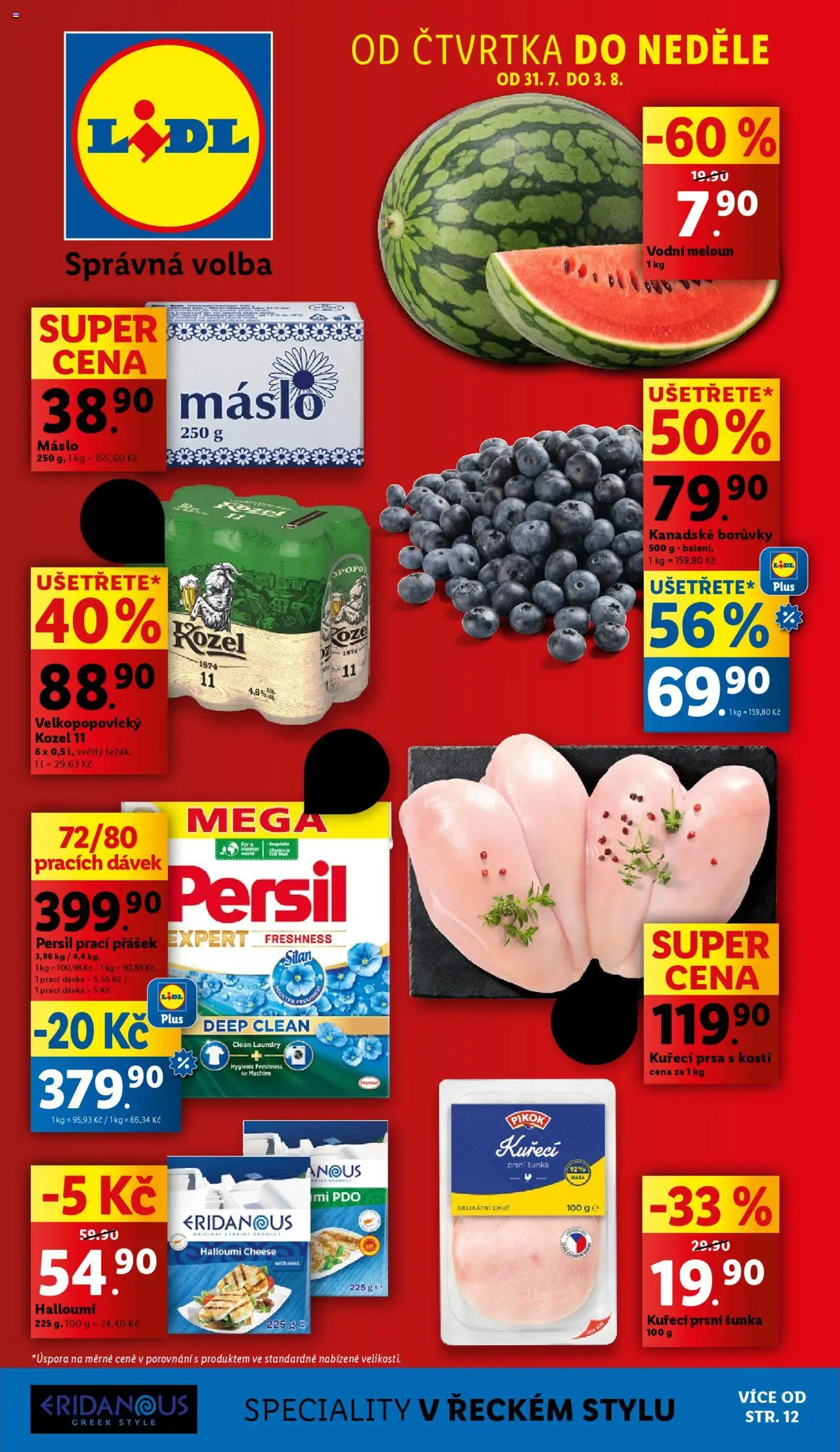 Lidl leták - strana 1- platný od 31.07.2025