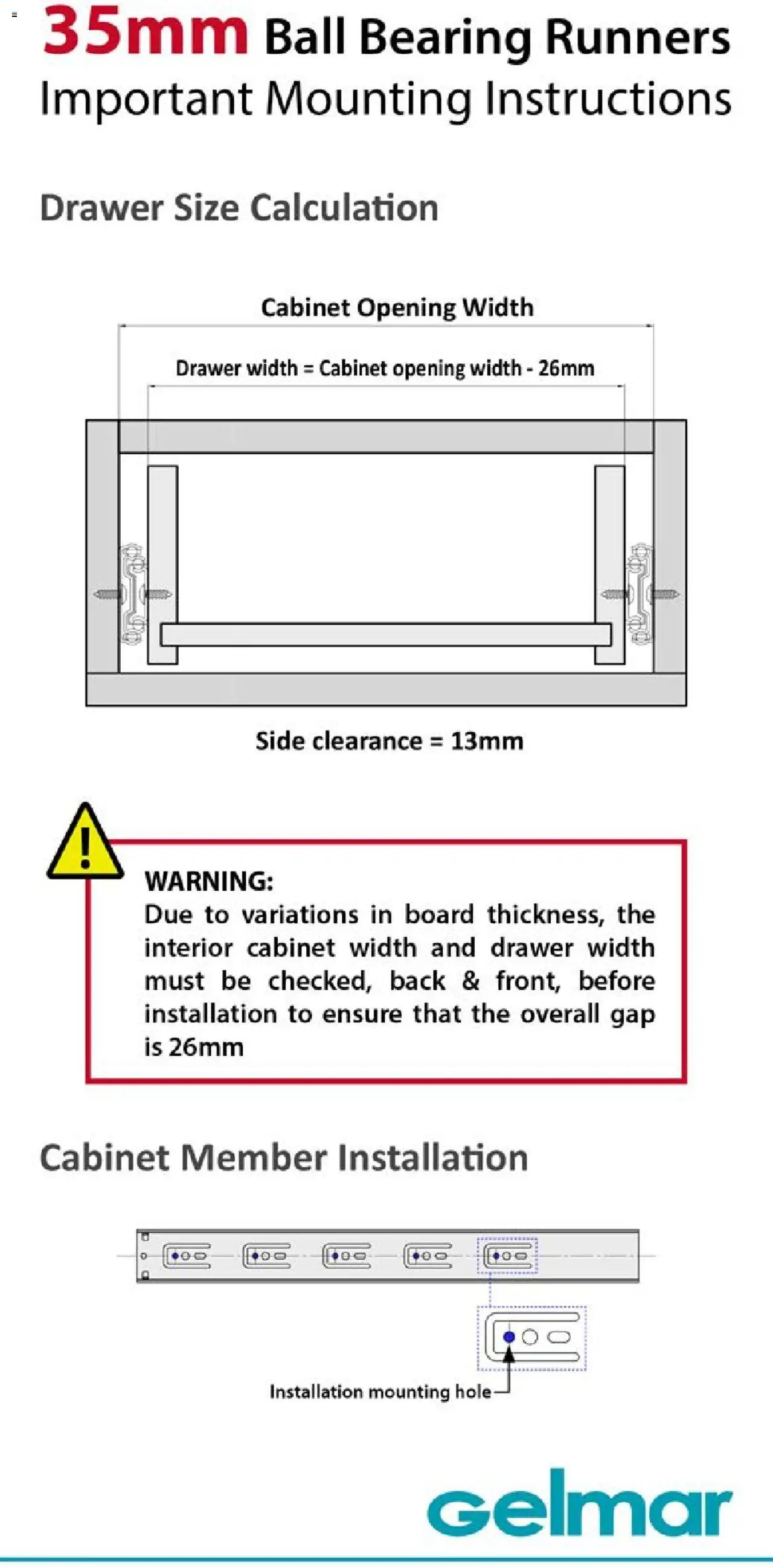 Gelmar - 35mm Ball Bearing Runners - page 1- valid from 12/02/2024